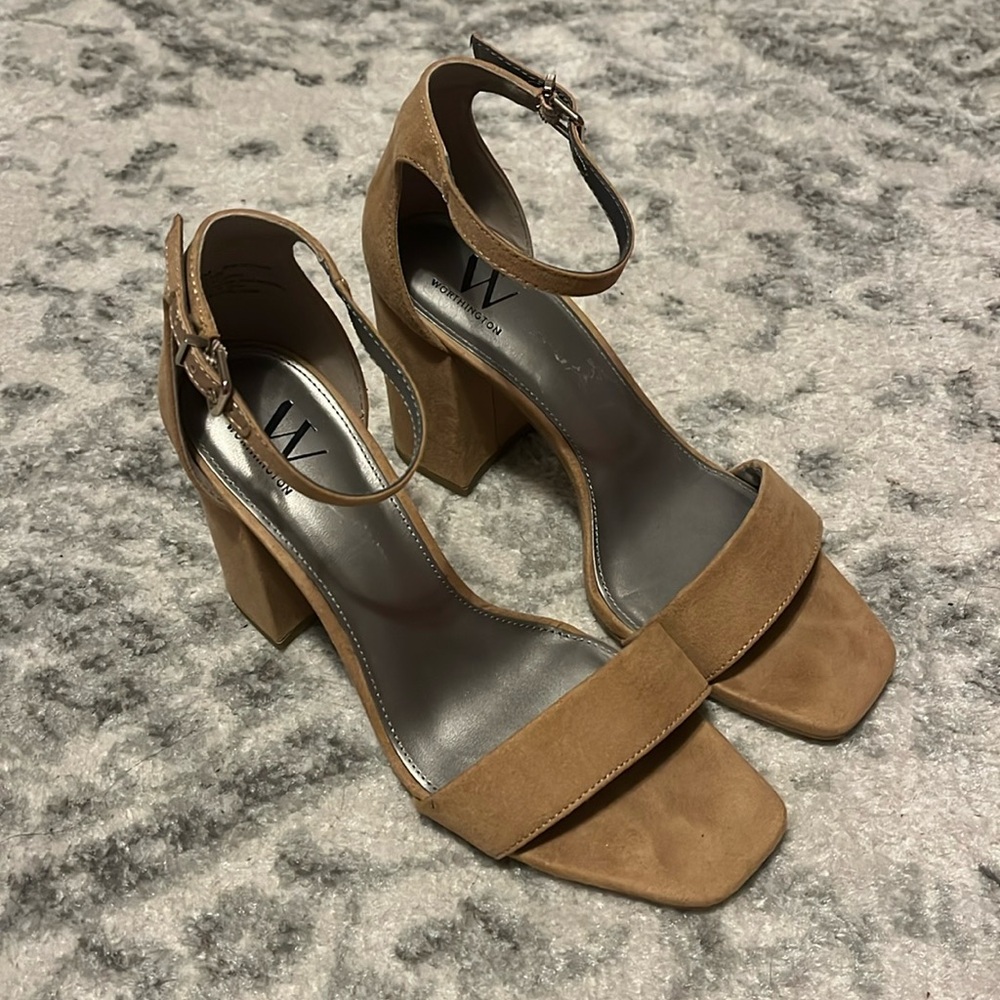 Nude Block Heels